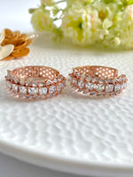 Load image into Gallery viewer, Picasa Three Ways Path Diamond Loop Earrings