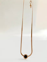 Load image into Gallery viewer, Stunning Black Clock Pendant Rose Gold Necklace