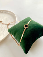 Load image into Gallery viewer, Stunning Black Clock Pendant Rose Gold Necklace