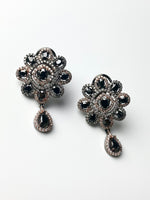 Load image into Gallery viewer, Stunning Black Sun Diamond Choker Necklace Set