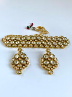 Load image into Gallery viewer, That’s My Wife Kundan Golden Green Choker Necklace Set