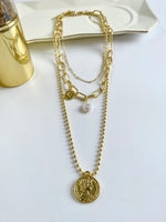 Load image into Gallery viewer, Triple Layered Ginni Pearl Necklace