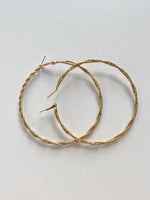 Load image into Gallery viewer, Two Big Waves Mingled Hoop Earrings