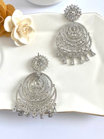 Load image into Gallery viewer, Out Of Crowd White Diamond Chandbali Earrings