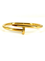 Load image into Gallery viewer, Classic Nail Anti Tarnish 18K Gold Plated Bracelet
