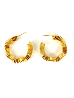 Load image into Gallery viewer, Charlotte Anti Tarnish 18K Gold Plated Hoops
