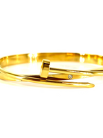 Load image into Gallery viewer, Studded Nail Anti Tarnish 18K Gold Plated Bracelet
