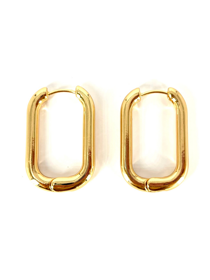 Olivia Anti Tarnish 18K Gold Plated Hoops