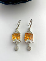 Load image into Gallery viewer, Alis Yellow White Diamond Earrings
