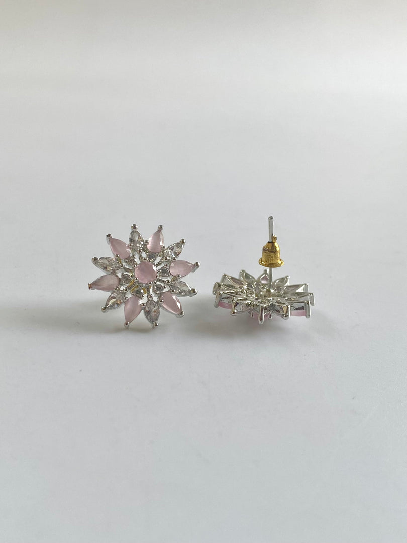 Alta Pink N White Diamond Earings