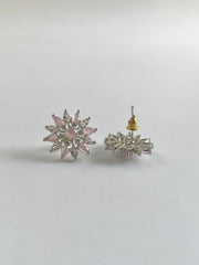 Alta Pink N White Diamond Earings
