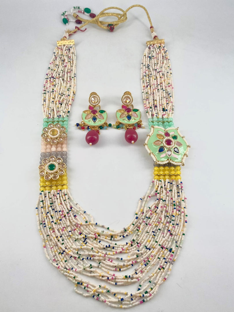 Baby To Lady Multicoloured Toda Necklace Set