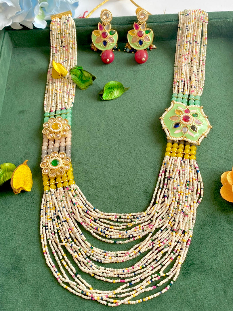 Baby To Lady Multicoloured Toda Necklace Set