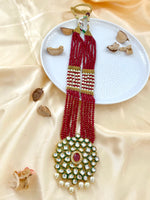 Load image into Gallery viewer, Beaded Whispers of Glam Kundan &amp; Pearl Long Necklace Set
