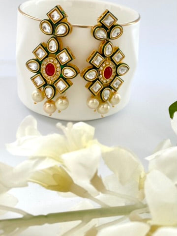 Beaded Whispers of Glam Kundan & Pearl Long Necklace Set