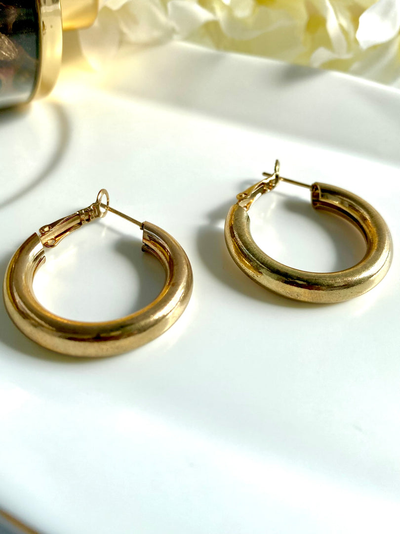 Beautiful Golden Hoop Earrings