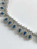 Load image into Gallery viewer, Casa Royal Blue Diamond Necklace Set
