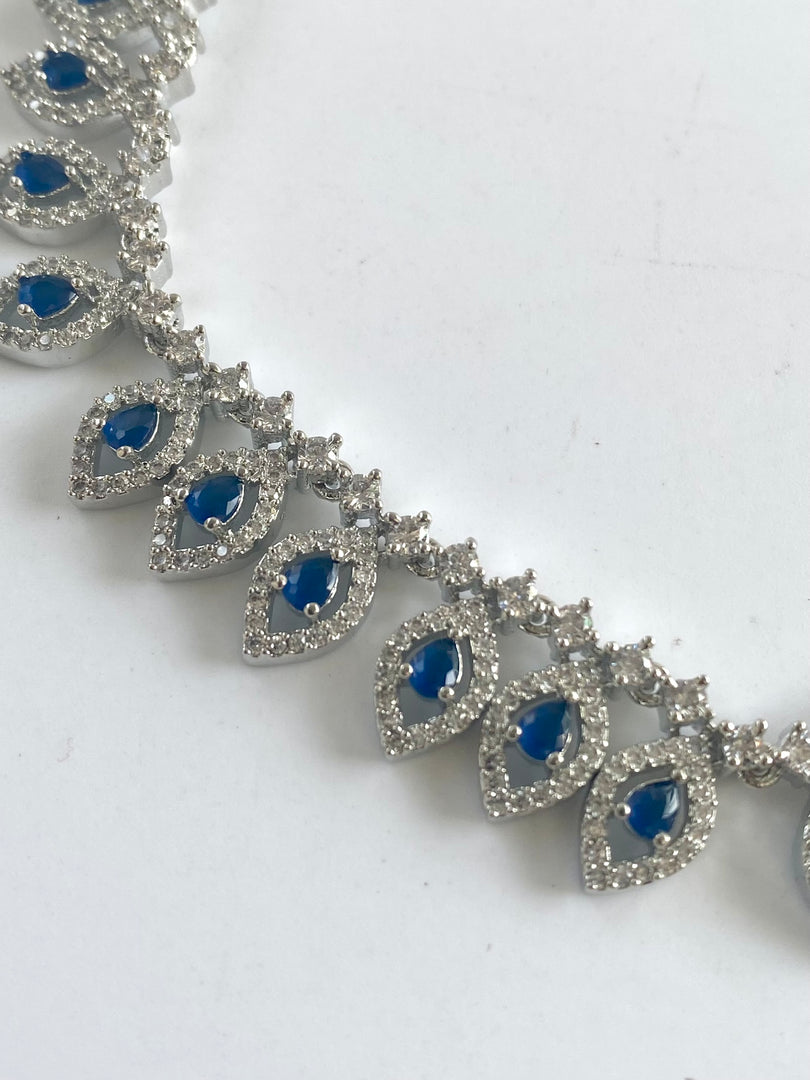 Casa Royal Blue Diamond Necklace Set