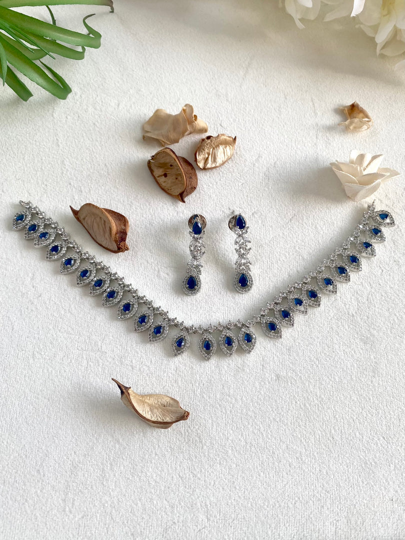 Casa Royal Blue Diamond Necklace Set