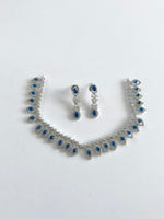 Load image into Gallery viewer, Casa Royal Blue Diamond Necklace Set
