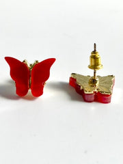Classic Red Butterfly Earrings