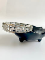 Load image into Gallery viewer, Cristine White Diamond Studded Bangle Bracelet
