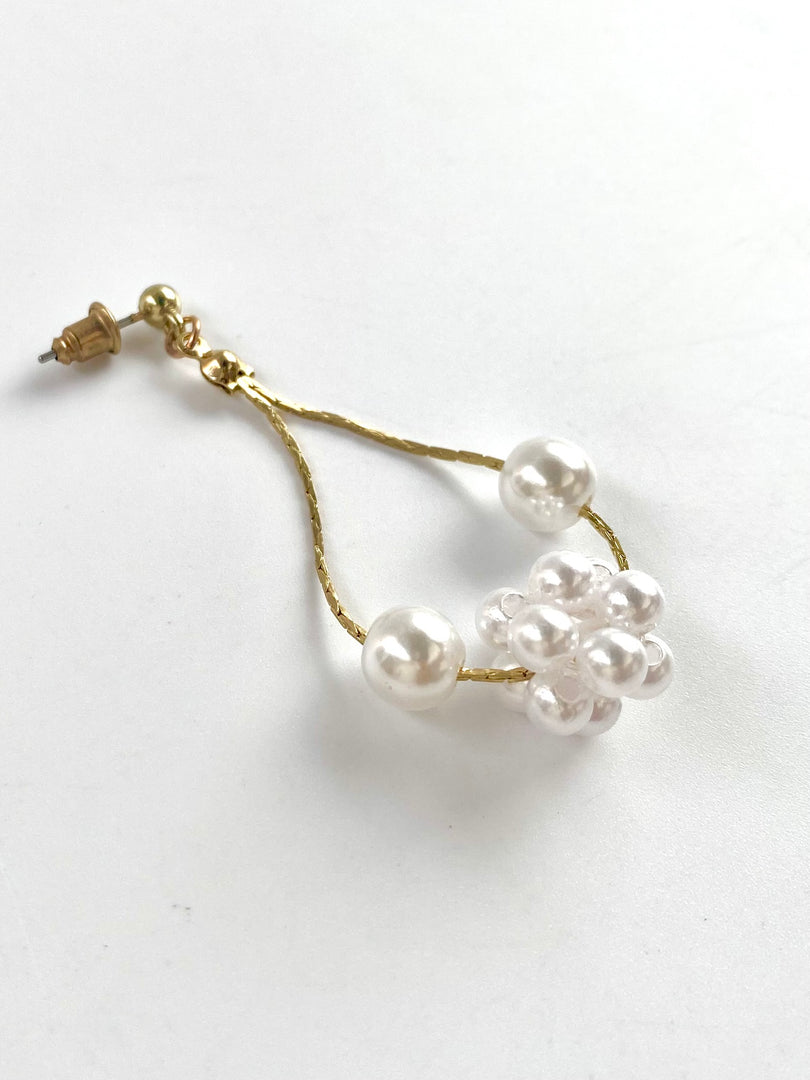 Double Pearl Drop Earrings