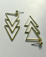 Load image into Gallery viewer, Dropping Triangle Earrings
