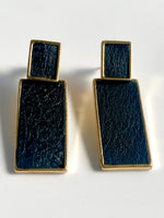 Load image into Gallery viewer, Emilia Black N Golden Bar Earrings
