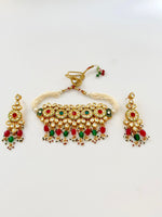 Load image into Gallery viewer, Enigmatic Kundan Allure Choker Necklace Set
