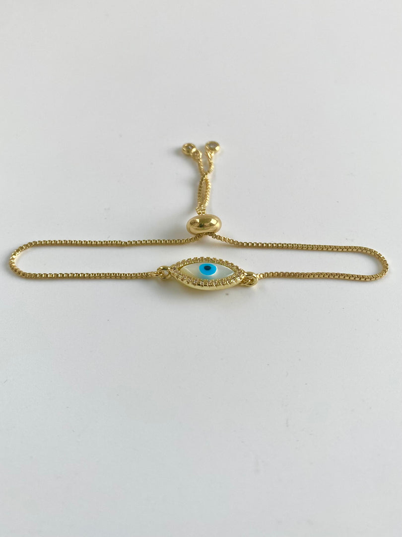 Evil Eye Gold Diamond Bracelet