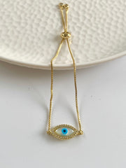 Evil Eye Gold Diamond Bracelet