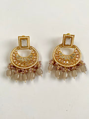 Fifty Shades Of Grey Polki & Pearl Earrings