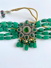 Galaxy Of Green Diamond Choker Set