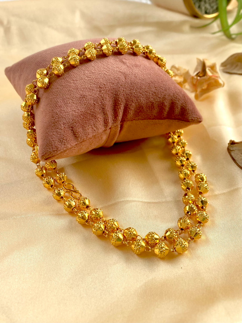 Glittering Me Matar Mala Gold Necklace Chain