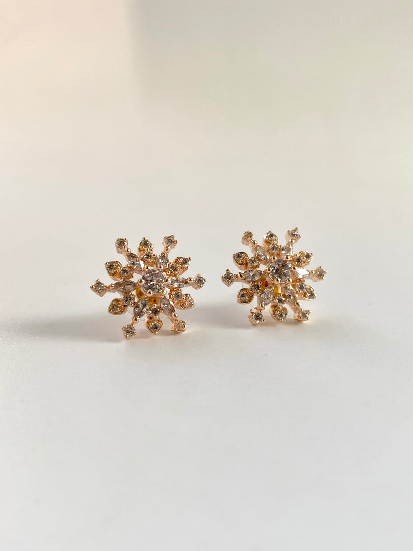 Golden Galaxy Star Diamond Earrings