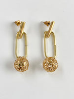 Load image into Gallery viewer, Golden See Through Drop Earrings
