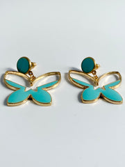 Golden and Turqoise Earrings