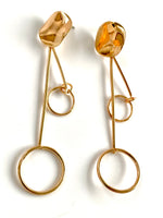 Load image into Gallery viewer, I Am All Tall Classy Golden Earrings
