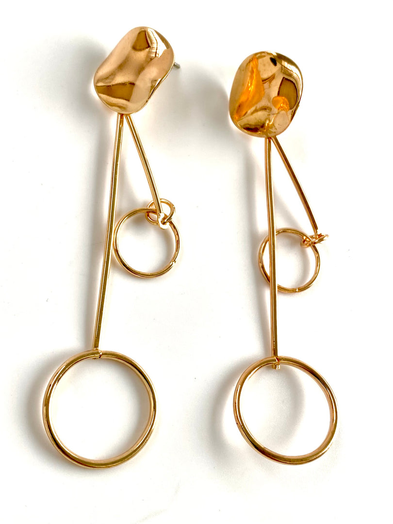 I Am All Tall Classy Golden Earrings