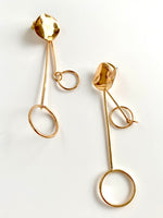 Load image into Gallery viewer, I Am All Tall Classy Golden Earrings
