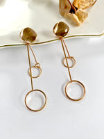 Load image into Gallery viewer, I Am All Tall Classy Golden Earrings
