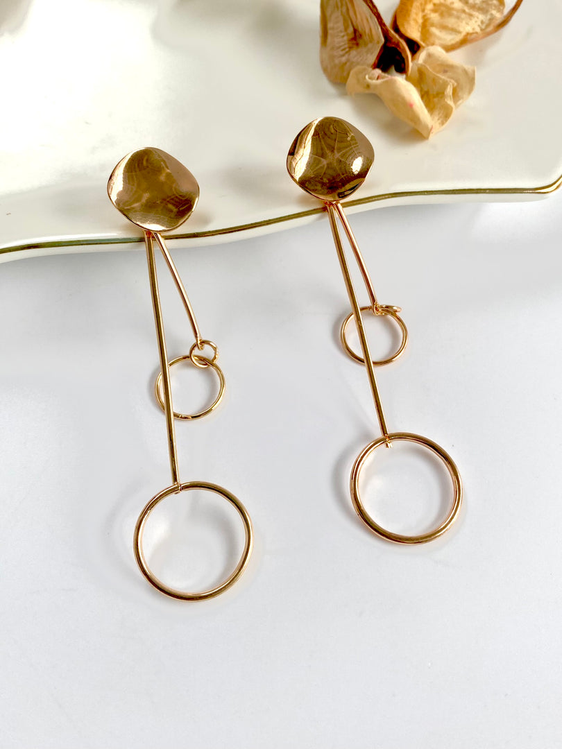 I Am All Tall Classy Golden Earrings