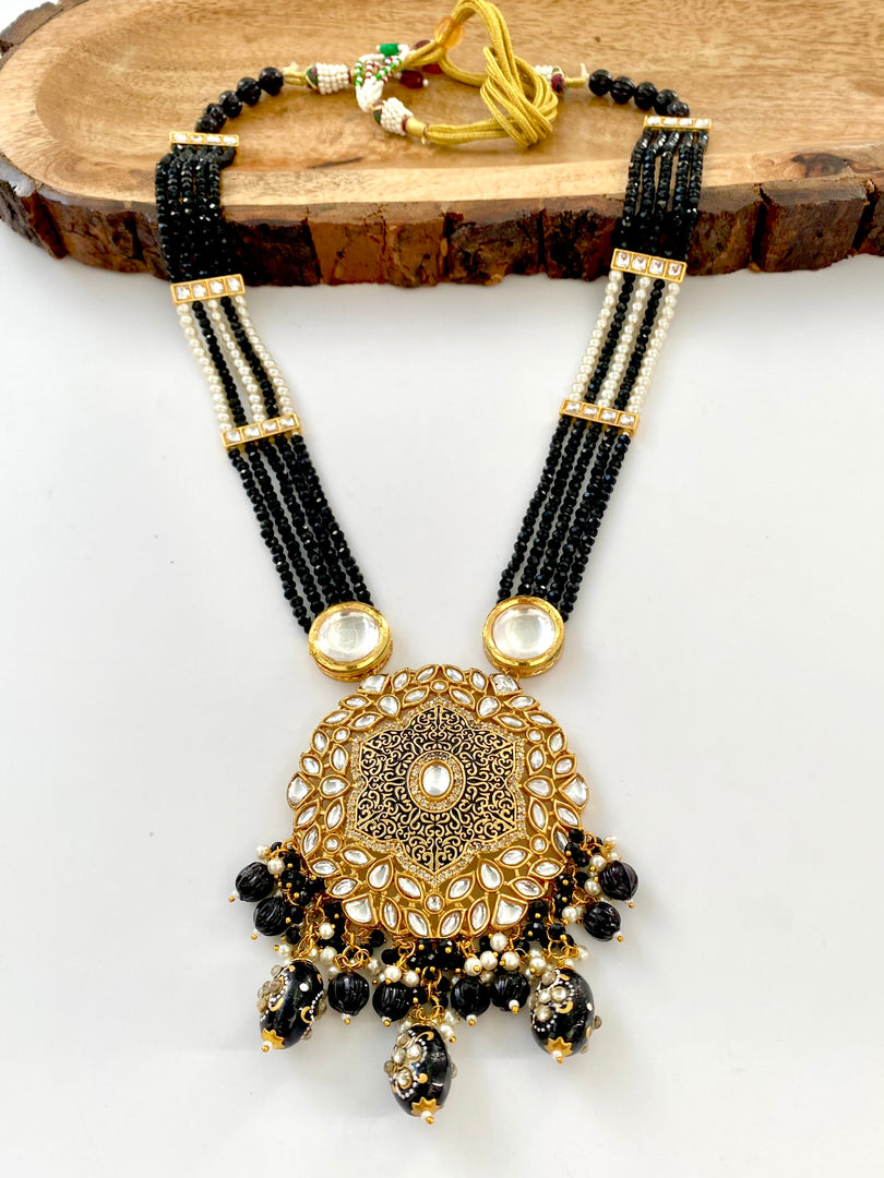 Graceful Lengths Kundan Long Necklace Set