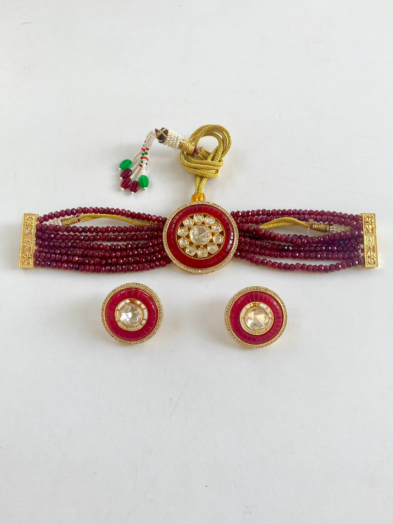 Infinite Charm Kundan & Diamond Choker Necklace Set