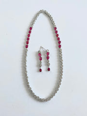 Julia Long Wine Necklace Set