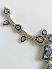 Leafy Affair Blue Necklace Set