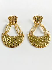 Long Beated Golden Earrings