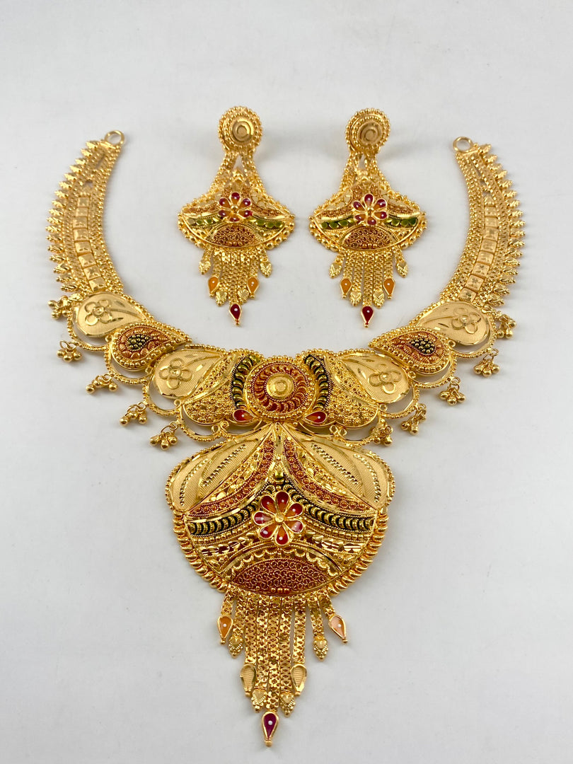 Mahurat Gold Necklace Set