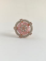 Load image into Gallery viewer, Margot Baby Pink White Diamond Free Size Ring
